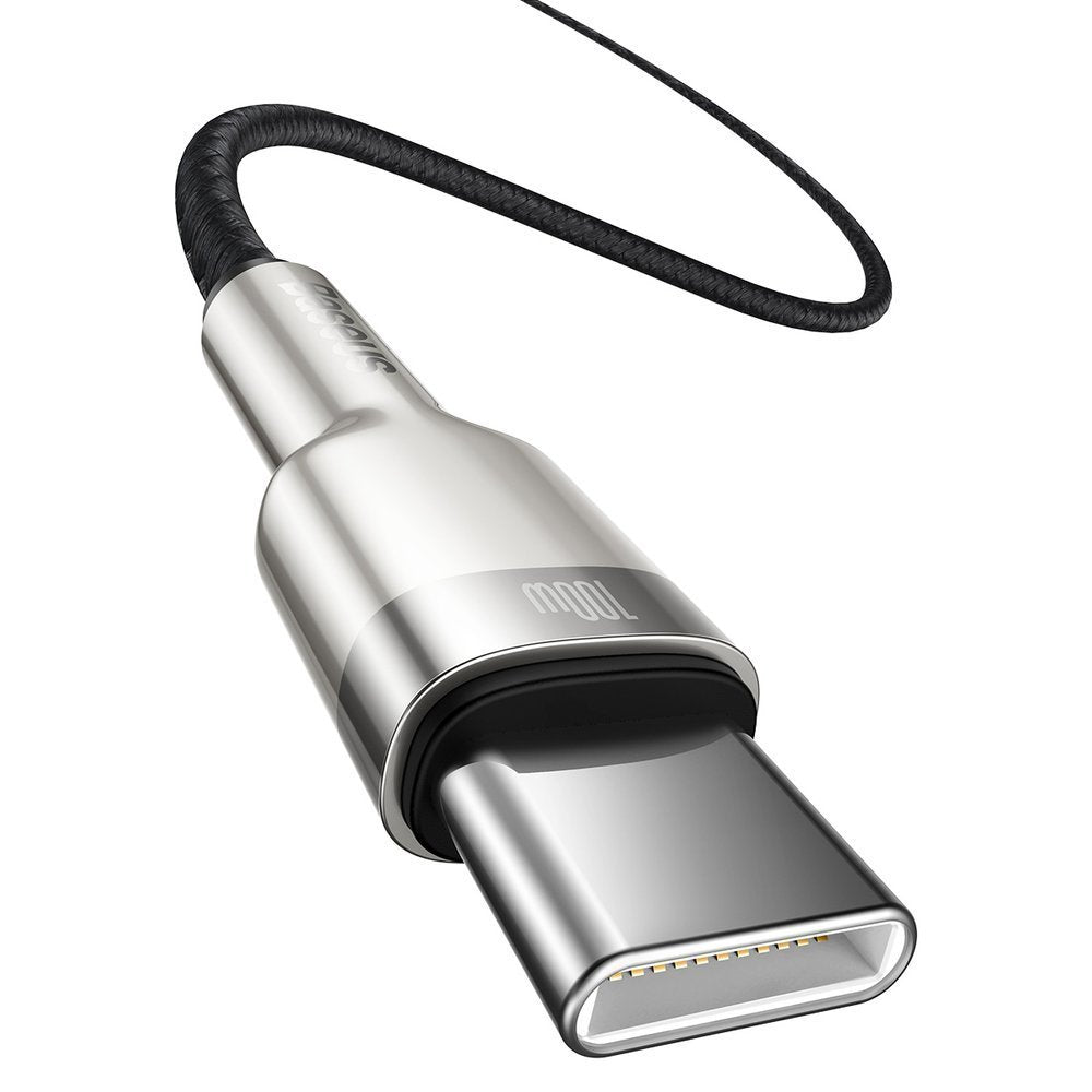 Καλώδιο δεδομένων και φόρτισης USB-C - USB-C Baseus Cafule Metal Series, 100W, 1m, μαύρο CATJK-C01