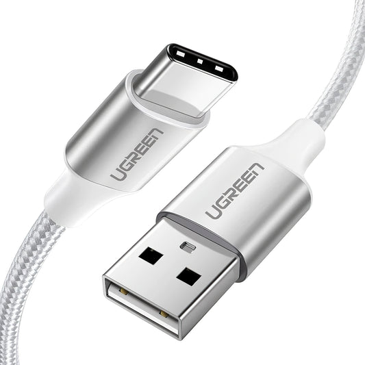 Καλώδιο Δεδομένων και Φόρτισης USB-A - USB-C UGREEN US288, 18W, 2m, Λευκό