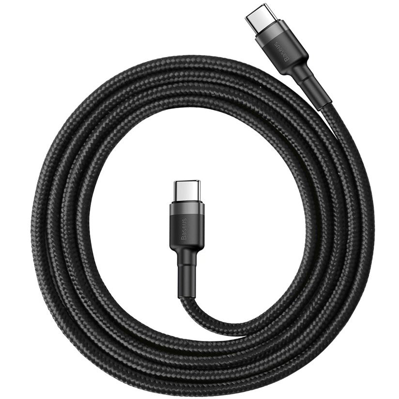 Καλώδιο δεδομένων και φόρτισης USB-C - USB-C Baseus Cafule, 60W, 1m, μαύρο CATKLF-GG1 CATKLF-GG1