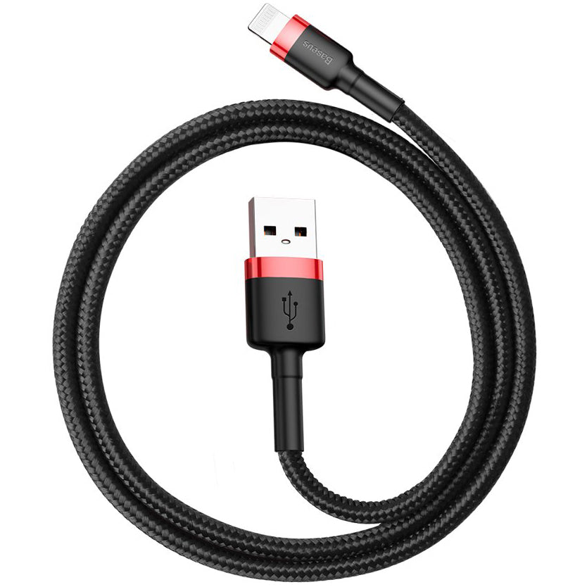 Καλώδιο δεδομένων και φόρτισης USB-A - Lightning Baseus Cafule, 18W, 0.5m, κόκκινο CALKLF-A19