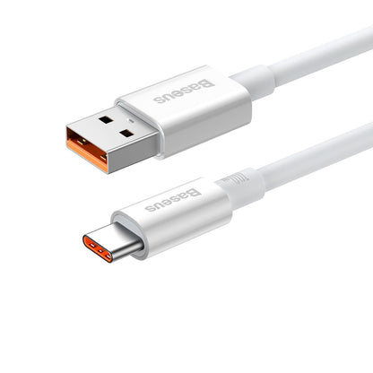 Καλώδιο δεδομένων και φόρτισης USB-A - USB-C Baseus Superior Series, 100W, 2m, λευκό CAYS001402 