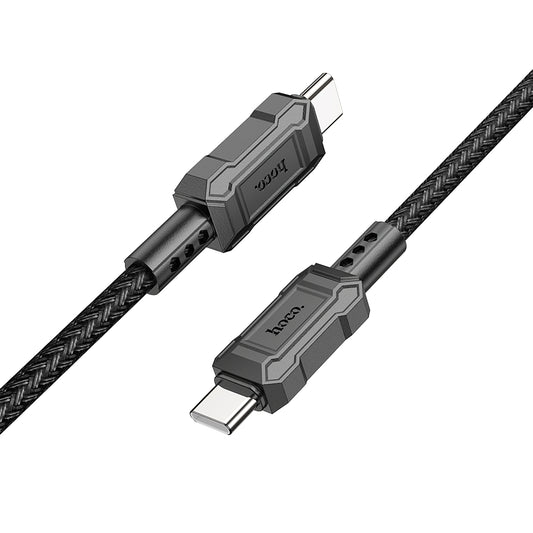 Καλώδιο δεδομένων και φόρτισης USB-C - USB-C HOCO Leader X94, 60W, 1m, Μαύρο 