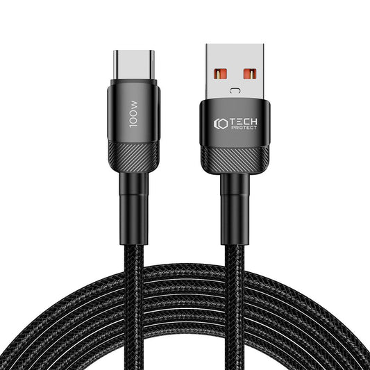 USB-A σε USB-C Tech-Protect Ultraboost EVO, 100W, 3m, Μαύρο 