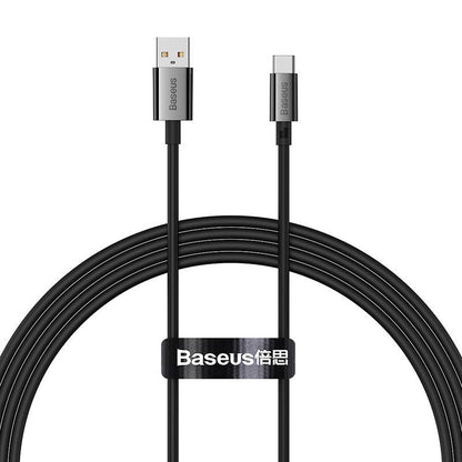 Καλώδιο δεδομένων και φόρτισης USB-A - USB-C Baseus Superior Series, 100W, 1.5m, Μαύρο P10320102114-01 