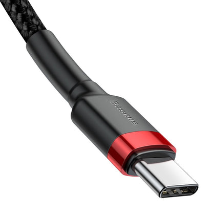 Καλώδιο δεδομένων και φόρτισης USB-C - USB-C Baseus Cafule, 60W, 2m, κόκκινο CATKLF-H91 