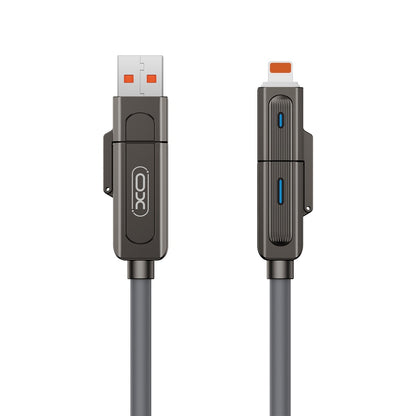 Καλώδιο δεδομένων και φόρτισης USB-C / USB-A - USB-C / Lightning XO Design NB275 2in1, 60W, 1m, Μαύρο 