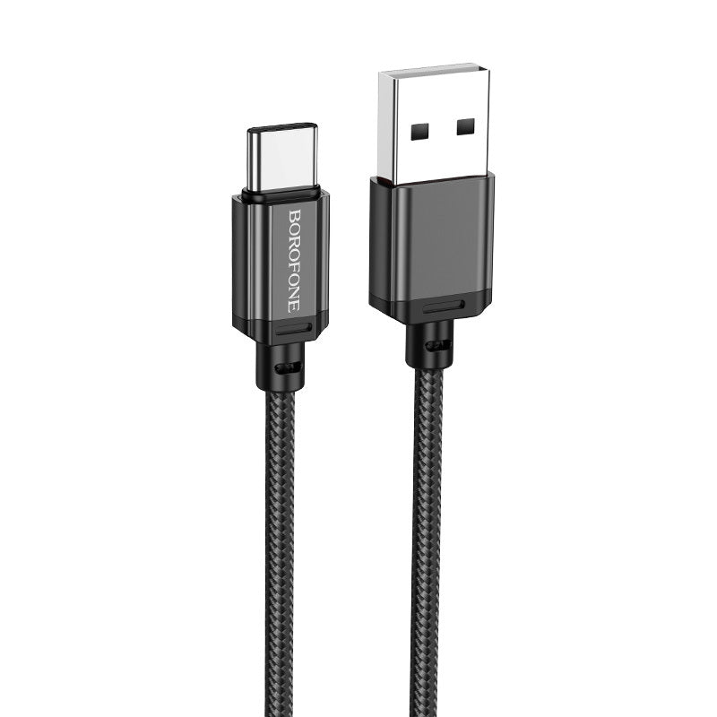 Καλώδιο δεδομένων και φόρτισης USB-A - USB-C Borofone BX87 Sharp BX87, 60W, 1m, Μαύρο 