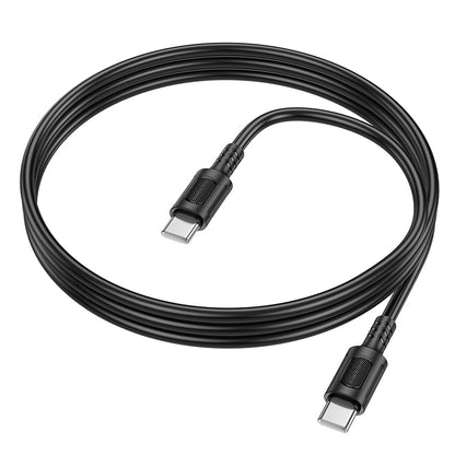 Καλώδιο Δεδομένων και Φόρτισης USB-C - USB-C Borofone BX111 Feliz, 60W, 1m, Μαύρο