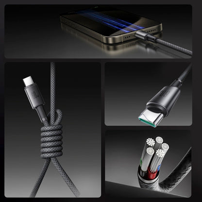 Καλώδιο Δεδομένων και Φόρτισης USB-C - USB-C Joyroom S-A50, 60W, 1.2m, Γκρι