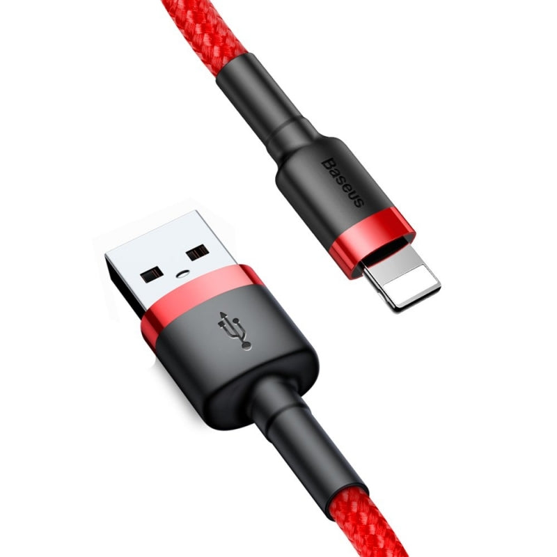 Καλώδιο Δεδομένων και Φόρτισης USB-A - Lightning Baseus Cafule, 18W, 0.5m, Κόκκινο CALKLF-A09