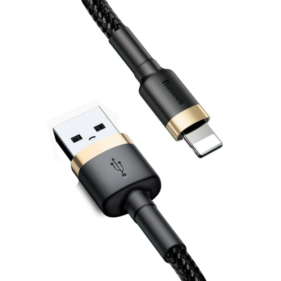 Καλώδιο Δεδομένων και Φόρτισης USB-A - Lightning Baseus Cafule, 18W, 3m, Χρυσό CALKLF-RV1