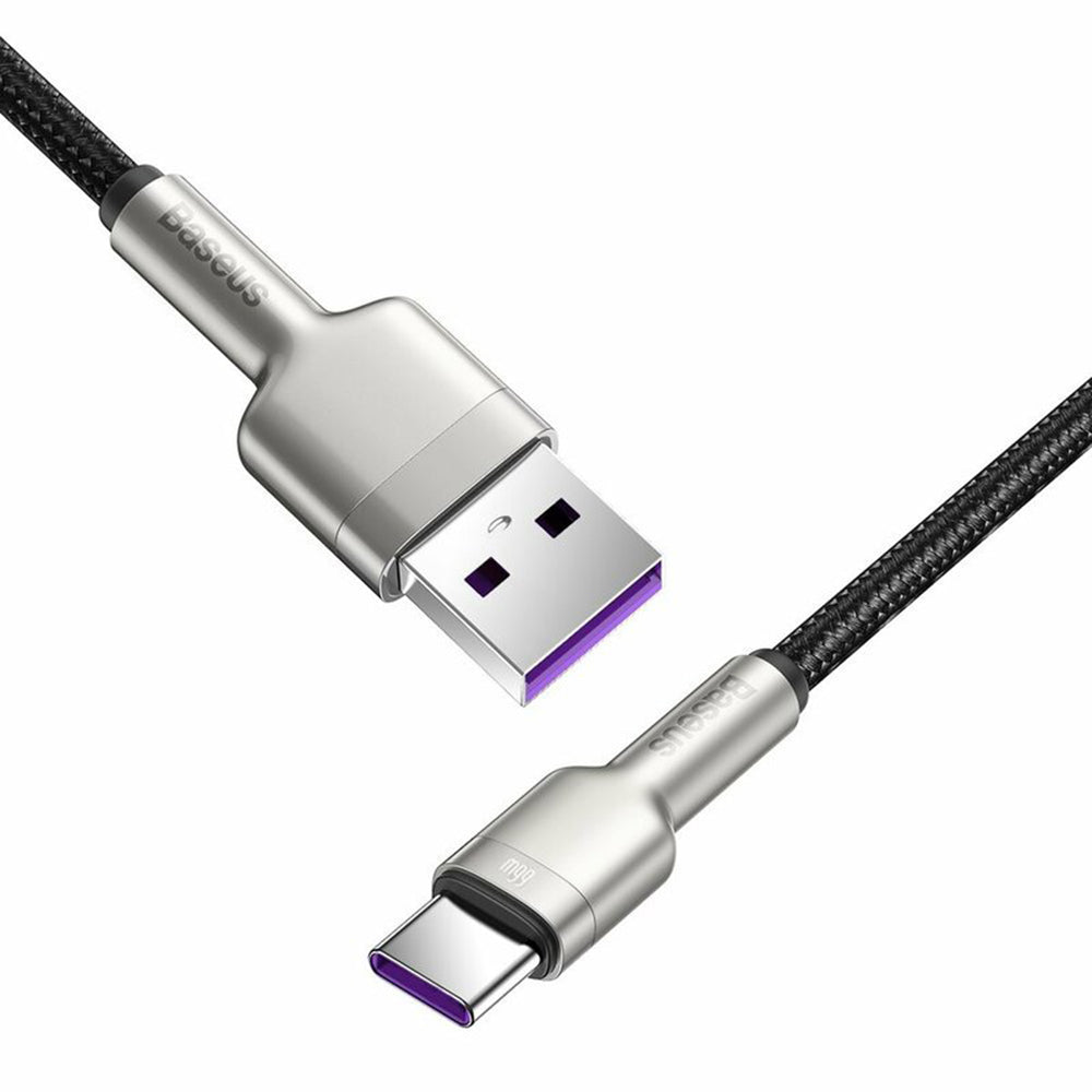 Καλώδιο Δεδομένων και Φόρτισης USB-A - USB-C Baseus Cafule Metal Series, 66W, 2m, Μαύρο CAKF000201