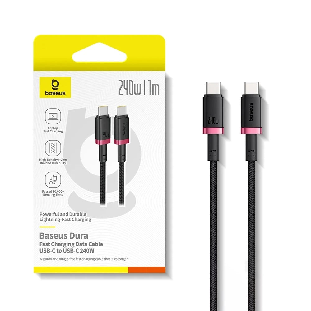 Καλώδιο Δεδομένων και Φόρτισης USB-C - USB-C Baseus Dura Series, 240W, 1m, Κόκκινο P10377803U03-01