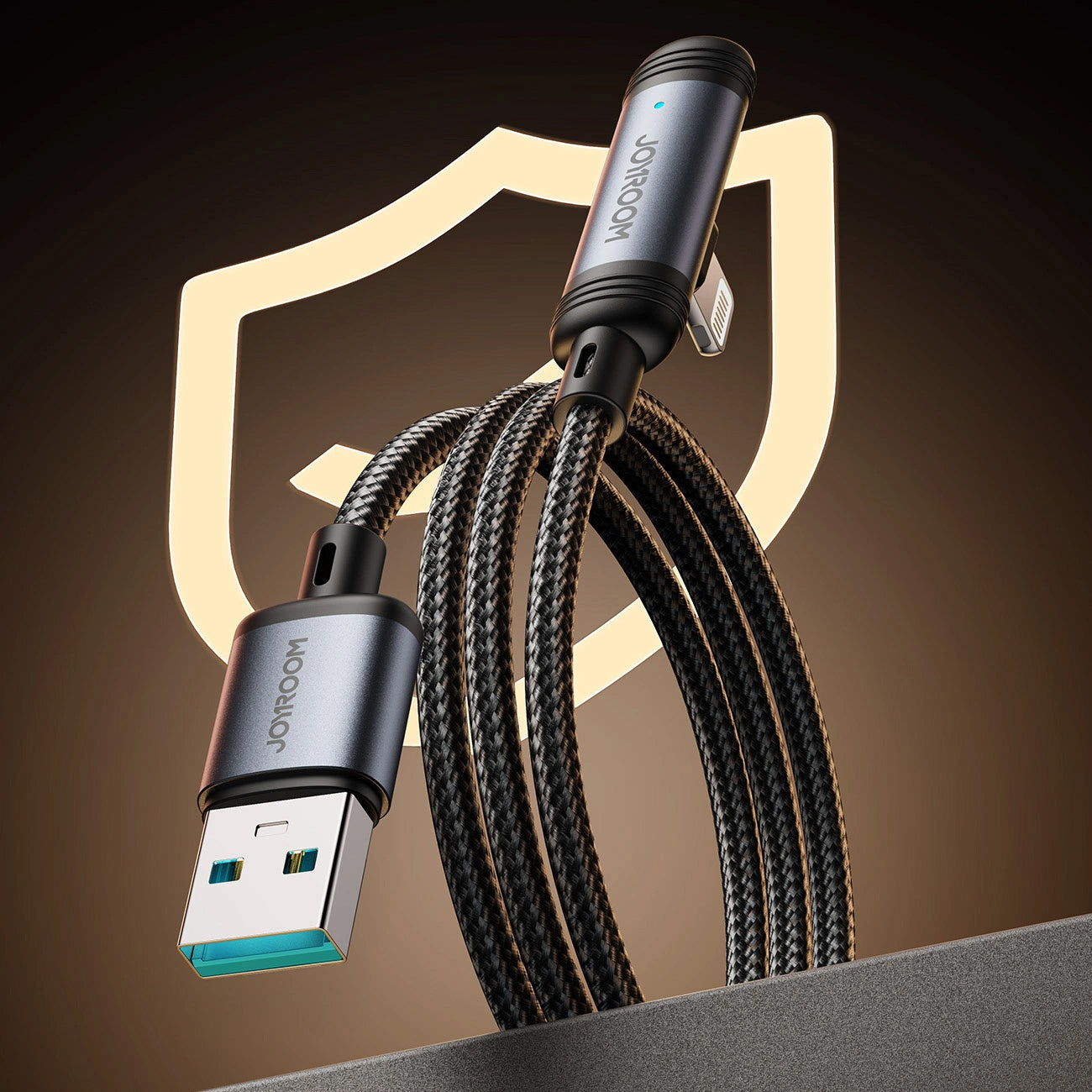 Καλώδιο Δεδομένων και Φόρτισης USB-A - Lightning Joyroom S-A56 EnjoyX Angled, 18W, 1.2m, Μαύρο