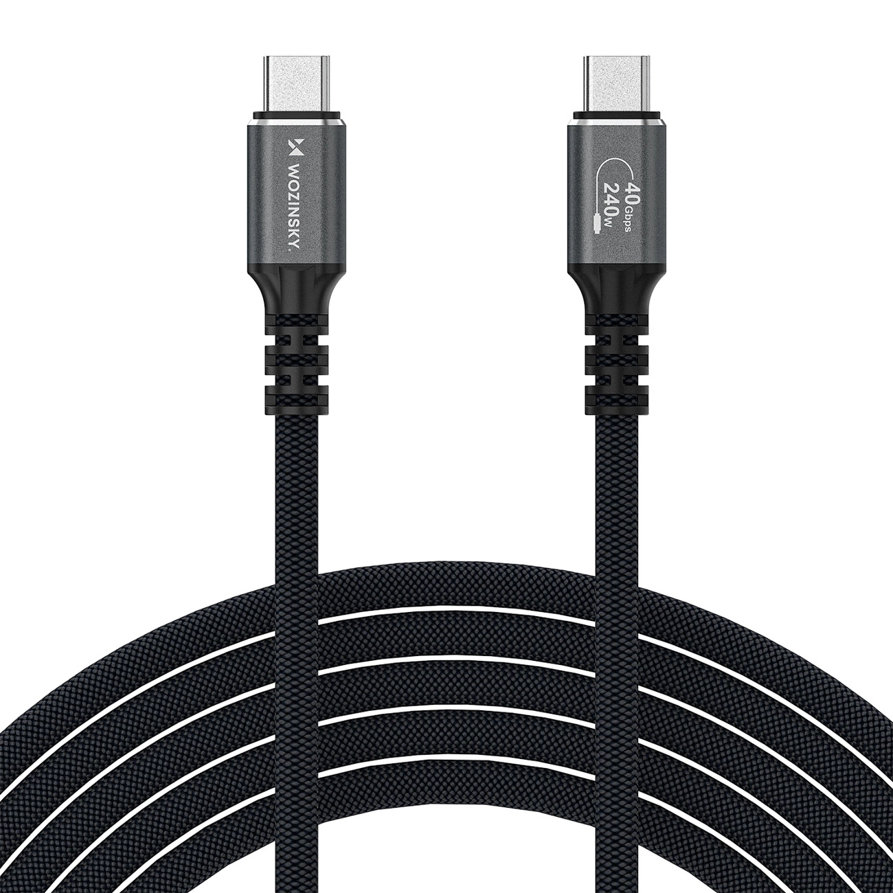 Καλώδιο Δεδομένων και Φόρτισης USB-C - USB-C WZK WPS-UY42S, 240W, 2m, Μαύρο