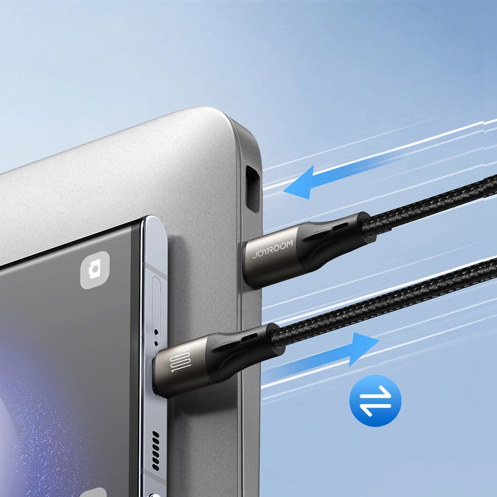 Καλώδιο Δεδομένων και Φόρτισης USB-C - USB-C Joyroom S-A25 Light-Speed, 100W, 1.2m, Μαύρο