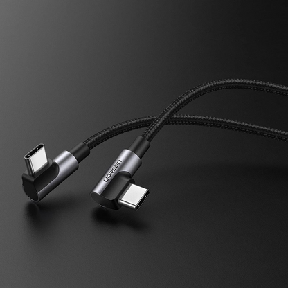 Καλώδιο Δεδομένων και Φόρτισης USB-C - USB-C UGREEN US323 Angled, 60W, 2m, Μαύρο