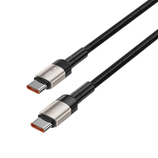 Καλώδιο Δεδομένων και Φόρτισης USB-C - USB-C Tech-Protect Ultraboost EVO, 100W, 1μ, Ασημί