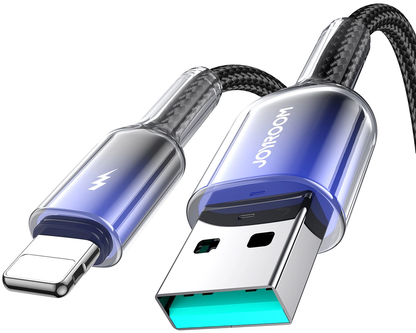 Καλώδιο Δεδομένων και Φόρτισης USB-A - Lightning Joyroom S-A42, 18W, 1.2m, Μαύρο