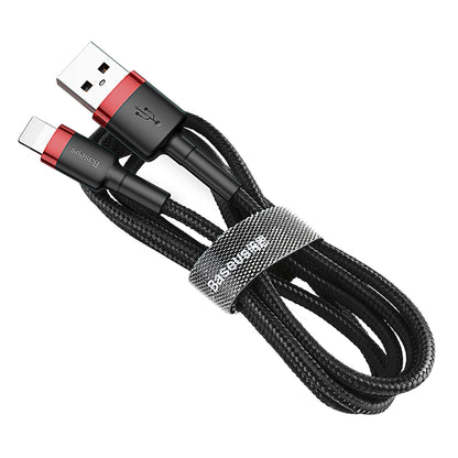 Καλώδιο δεδομένων και φόρτισης USB-A - Lightning Baseus Cafule, 18W, 2m, κόκκινο CALKLF-C19