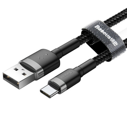 Καλώδιο δεδομένων και φόρτισης USB-A σε USB-C Baseus Cafule, 18W, 3m, γκρι CATKLF-UG1 CATKLF-UG1 