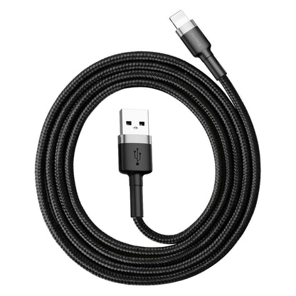 Καλώδιο δεδομένων και φόρτισης USB-A - Lightning Baseus Cafule, 18W, 1m, γκρι CALKLF-BG1