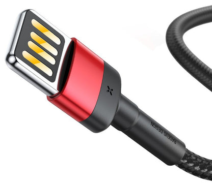 Καλώδιο δεδομένων και φόρτισης USB-A - Lightning Baseus Cafule, 18W, 1m, κόκκινο CALKLF-G91 