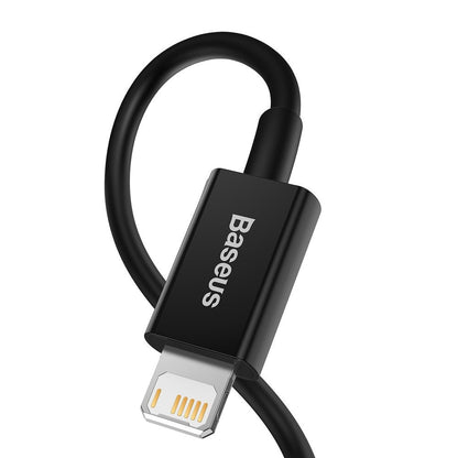 Καλώδιο δεδομένων και φόρτισης USB-A - Lightning Baseus Superior Series, 20W, 2m, μαύρο CALYS-C01