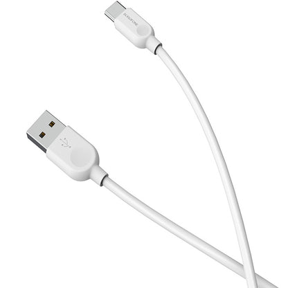 Καλώδιο δεδομένων και φόρτισης USB-A - USB-C Borofone BX14 LinkJet, 18W, 1m, Λευκό