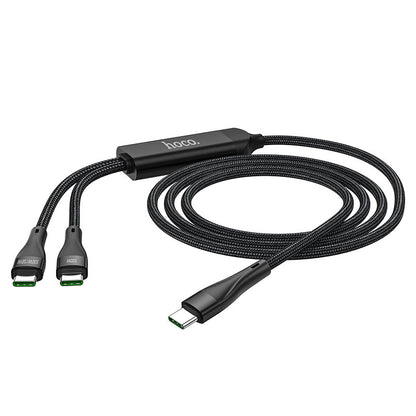 Καλώδιο δεδομένων και φόρτισης USB-C - USB-C HOCO U102 Super, 100W, 1.2m, Μαύρο