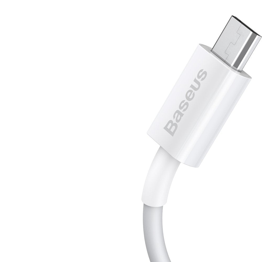 Καλώδιο Δεδομένων και Φόρτισης USB-A - microUSB Baseus Superior Series, 18W, 2m, Λευκό CAMYS-A02