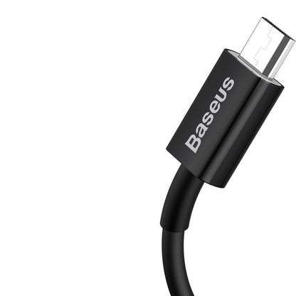 Καλώδιο δεδομένων και φόρτισης USB-A - microUSB Baseus Superior Series, 18W, 1m, Μαύρο CAMYS-01