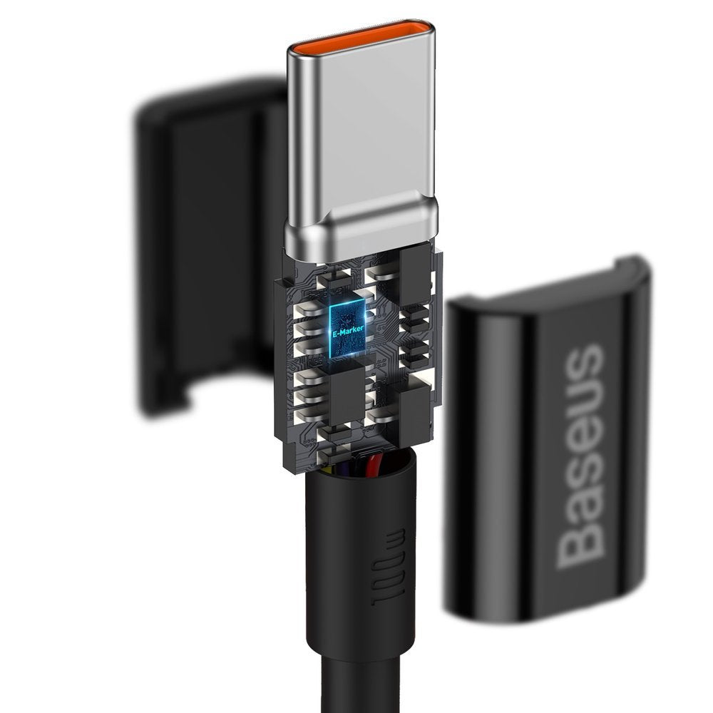 Καλώδιο δεδομένων και φόρτισης USB-C - USB-C Baseus Superior Series, 100W, 1m, μαύρο CATYS-B01