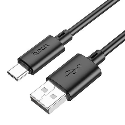 Καλώδιο δεδομένων και φόρτισης USB-A - USB-C HOCO X88, 18W, 1m, Μαύρο 