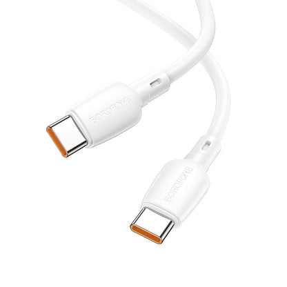 Καλώδιο δεδομένων και φόρτισης USB-C - USB-C Borofone BX93, 100W, 1m, λευκό 