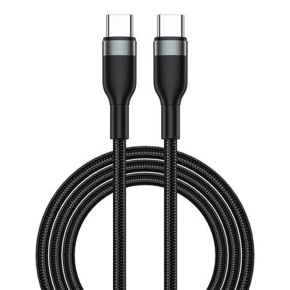 Καλώδιο δεδομένων και φόρτισης USB-C - USB-C WiWu Wi-C017, 100W, 1.2m, Μαύρο 