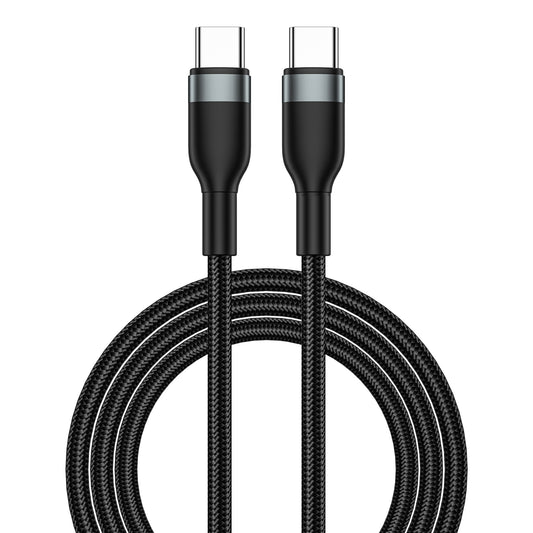 Καλώδιο δεδομένων και φόρτισης USB-C - USB-C WiWu Wi-C017, 100W, 1.2m, Μαύρο 