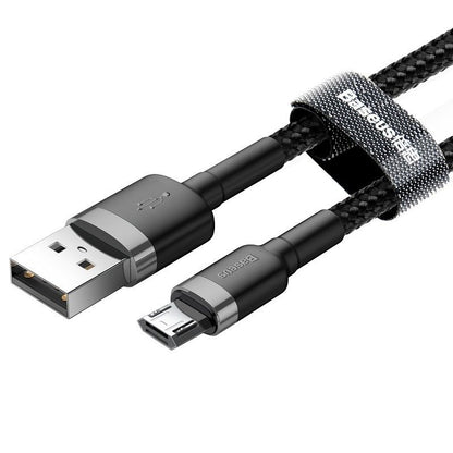 Καλώδιο δεδομένων και φόρτισης USB-A - microUSB Baseus Cafule, 18W, 0,5m, γκρι CAMKLF-AG1