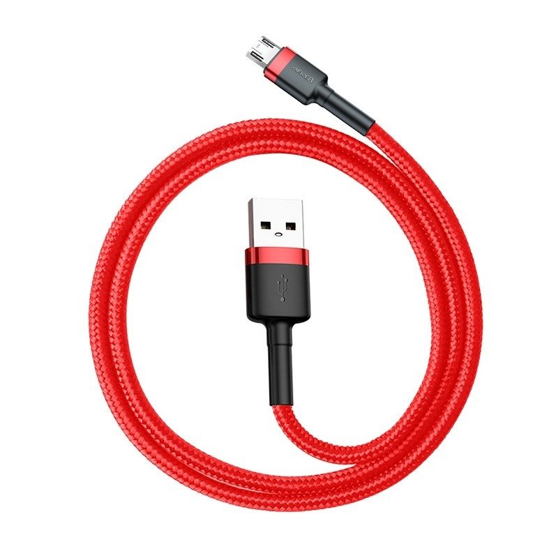 Καλώδιο δεδομένων και φόρτισης USB-A - microUSB Baseus Cafule, 18W, 1m, κόκκινο CAMKLF-B09