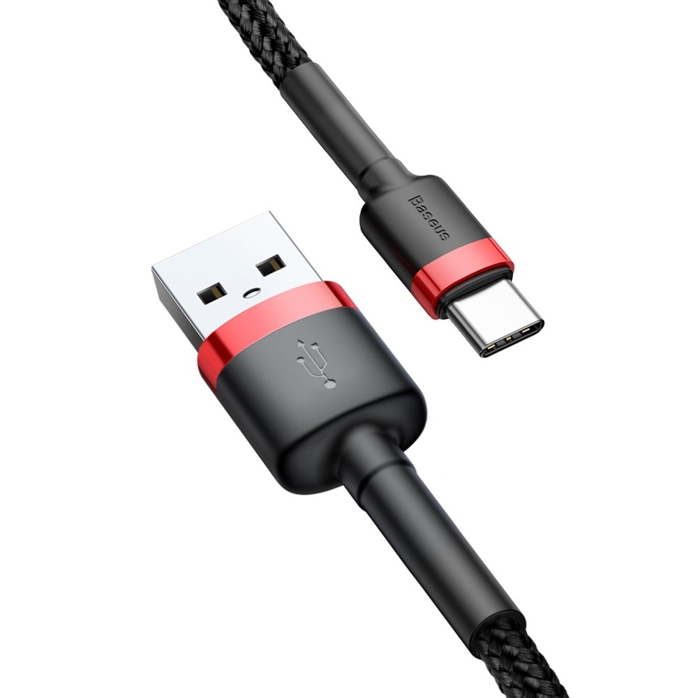 Καλώδιο δεδομένων και φόρτισης USB-A σε USB-C Baseus Cafule, 18W, 0,5m, κόκκινο CATKLF-D91 