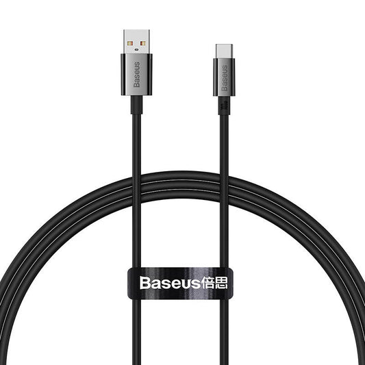 Καλώδιο δεδομένων και φόρτισης Baseus Superior Series USB-A σε USB-C, 100W, 1m, μαύρο 