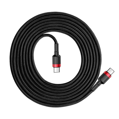 Καλώδιο δεδομένων και φόρτισης USB-C - USB-C Baseus Cafule, 60W, 2m, κόκκινο CATKLF-H91 