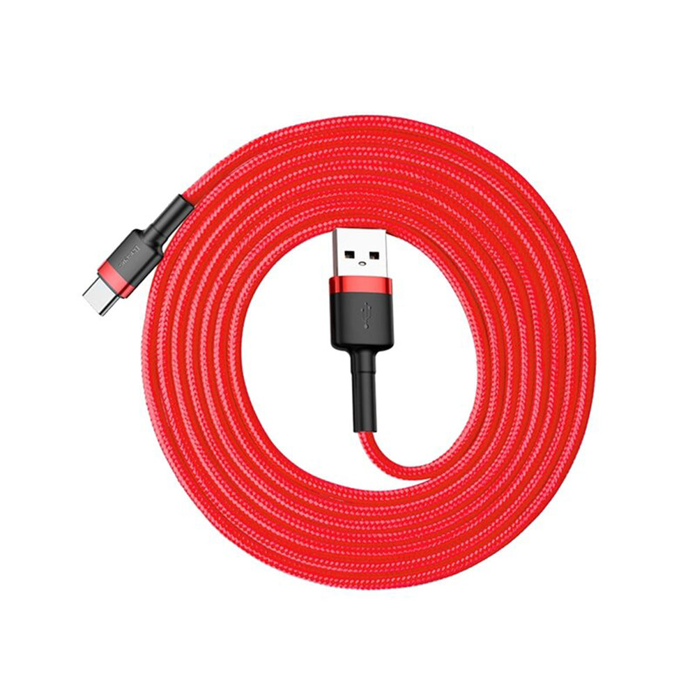 Καλώδιο δεδομένων και φόρτισης USB-A - USB-C Baseus Cafule, 18W, 2m, κόκκινο CATKLF-C09