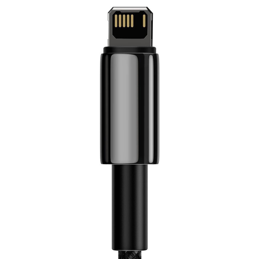 Καλώδιο δεδομένων και φόρτισης USB-A - Lightning Baseus Tungsten Gold, 20W, 1m, μαύρο CALWJ-01 