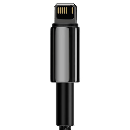 Καλώδιο δεδομένων και φόρτισης USB-A - Lightning Baseus Tungsten Gold, 20W, 1m, μαύρο CALWJ-01 