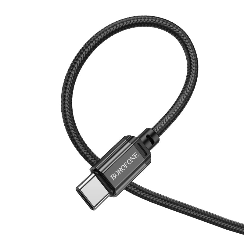 Καλώδιο δεδομένων και φόρτισης USB-A - USB-C Borofone BX87 Sharp BX87, 60W, 1m, Μαύρο 