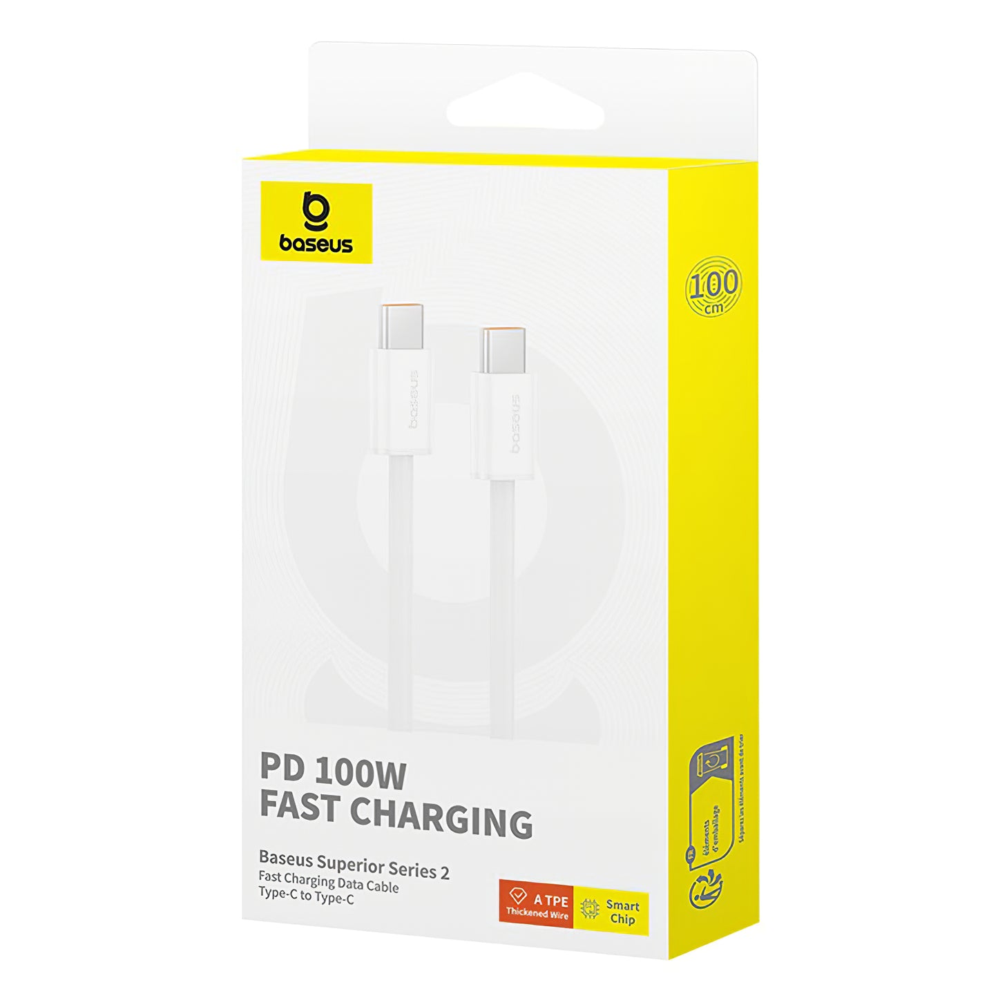 Καλώδιο δεδομένων και φόρτισης USB-C - USB-C Baseus Superior Series 2, 100W, 2m, λευκό P10365200211-04 