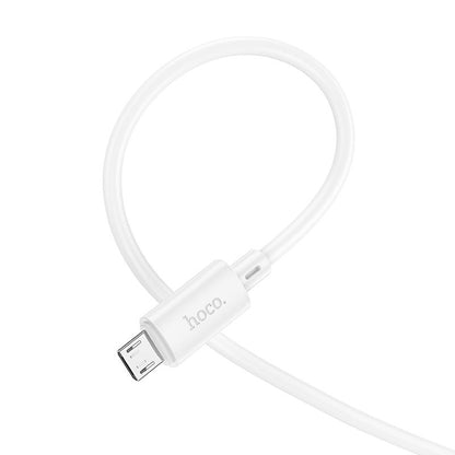 HOCO X88 Καλώδιο δεδομένων και φόρτισης USB-A - microUSB, 18W, 1m, λευκό 