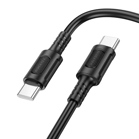 Καλώδιο Δεδομένων και Φόρτισης USB-C - USB-C Borofone BX111 Feliz, 60W, 1m, Μαύρο