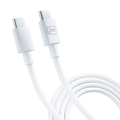 Καλώδιο δεδομένων και φόρτισης USB-C - USB-C 3MK Hyper, 100W, 1,2m, λευκό 